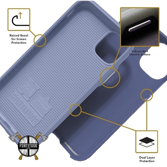 Fortitude Series Slate Blue Dual Layer Phone Case for iPhone 11 Pro Max (6.5") - Picture 2 of 8
